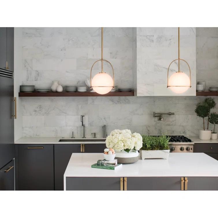 Arie Single Light Glass Dimmable Pendant