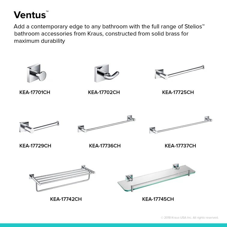 Ventus 25.38" Wall Mounted Towel Bar