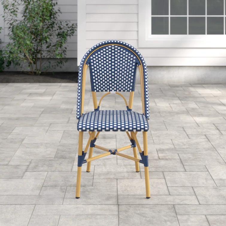 Casidy Polyethylene (PE) Wicker Wicker Outdoor Dining Side Chair