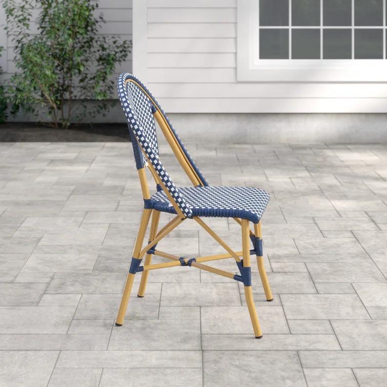 Casidy Polyethylene (PE) Wicker Wicker Outdoor Dining Side Chair