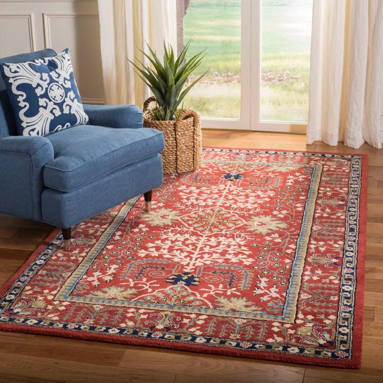 Antiquity AT64 Hand Tufted Area Rug - Red/Multi - 8'x10' - Safavieh.