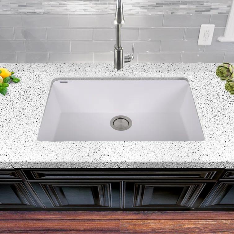 Plymouth 30'' L Undermount Single Bowl Granite Kitchen Sink