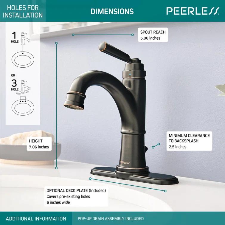 Westchester Single-Hole Bathroom Faucet with Drain Assembly
