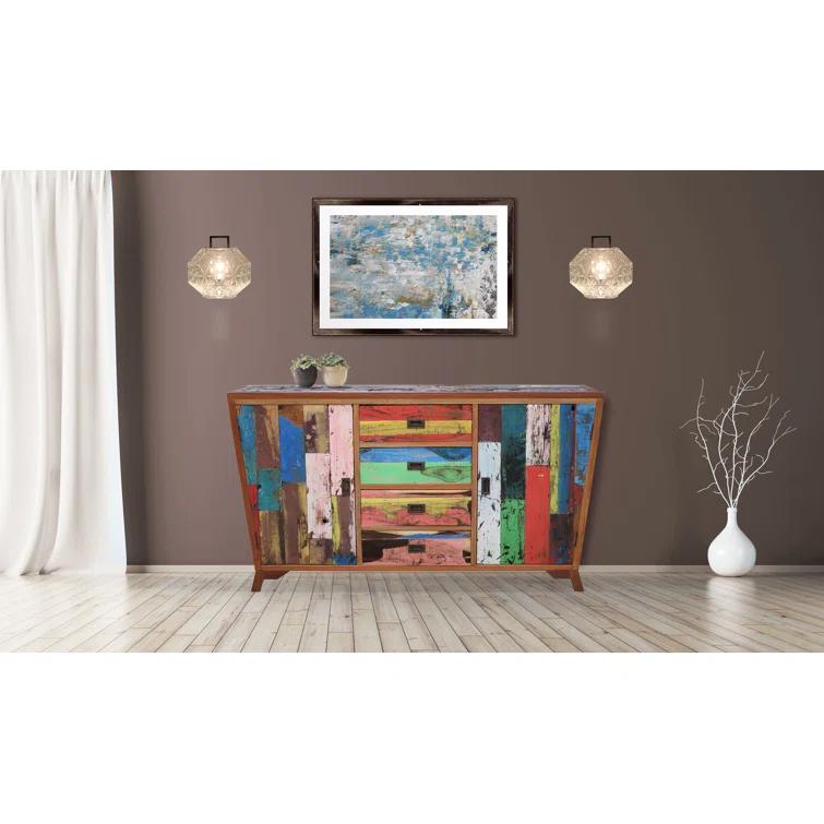 Chic Teak Solid Wood Freestanding Bathroom Cabinet