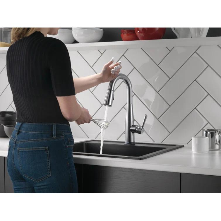 Essa Pull Down Sprayer Touch Bar Faucet, Single Handle Touch Prep Sink Faucet