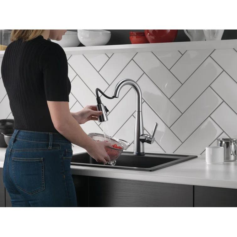 Essa Pull Down Sprayer Touch Bar Faucet, Single Handle Touch Prep Sink Faucet