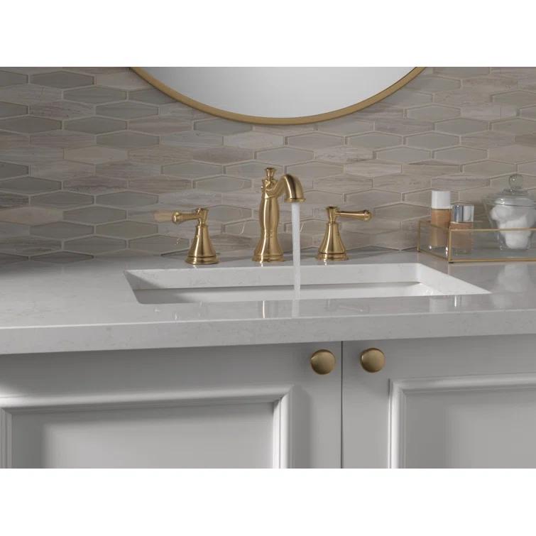 Cassidy Widespread Bathroom Faucet 3 Hole, 2-handle Bathroom Sink Faucet with Drain Assembly