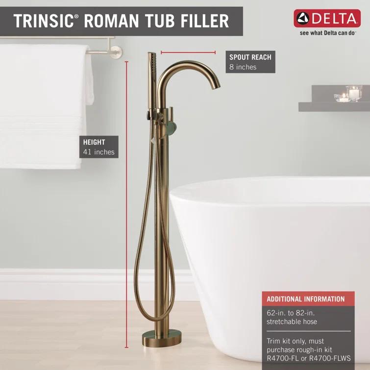 Trinsic Single Handle Floor Mounted Freestanding Tub Filler