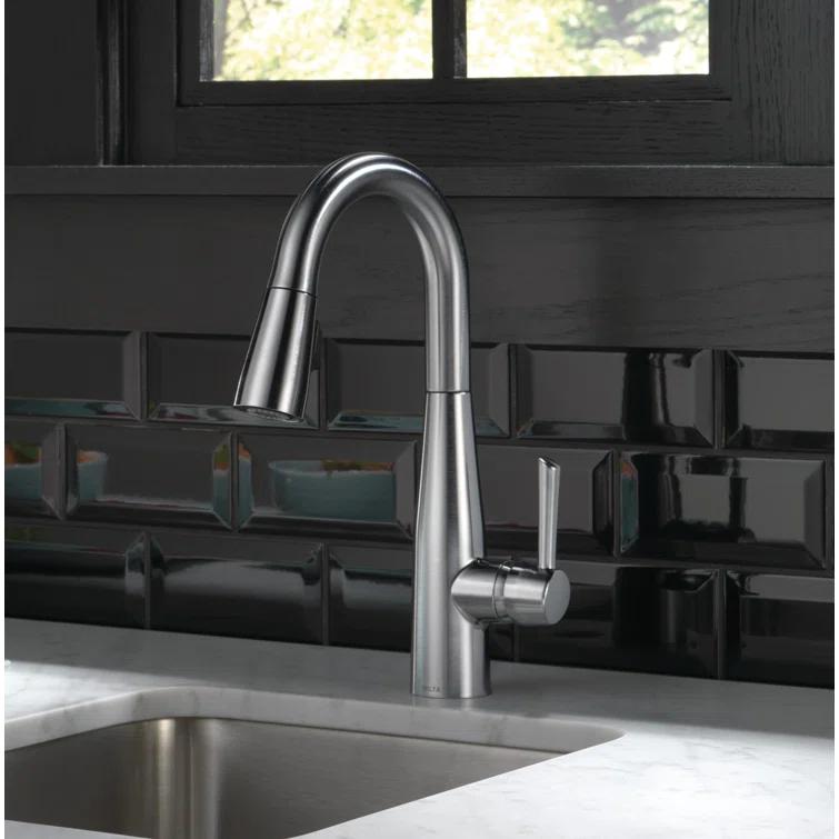 Essa Pull Down Sprayer Bar Faucet, Single Handle Prep Sink Faucet