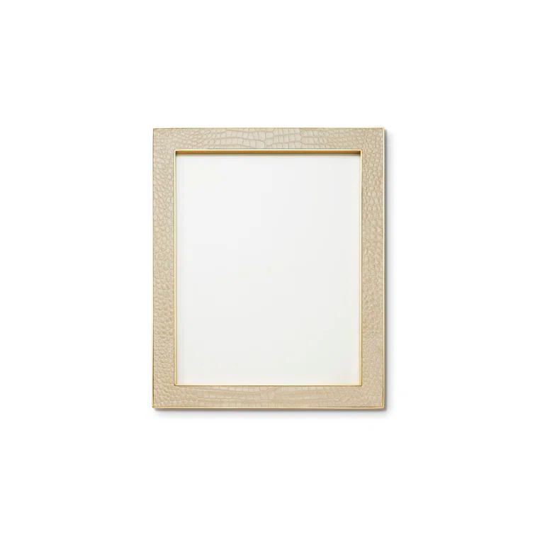 AERIN Classic Croc Fawn Leather Embossed Picture Frame