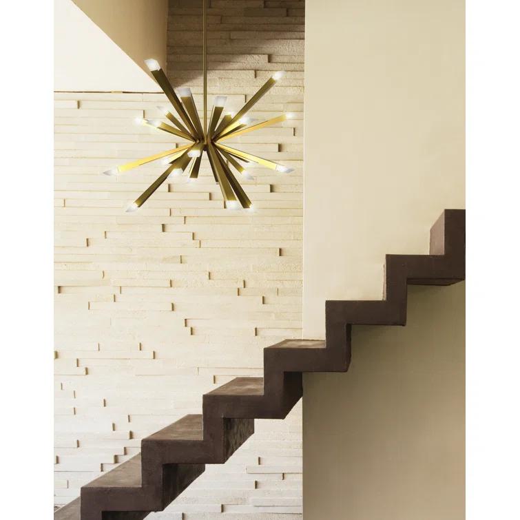 Blackjack Lighting Starburst 29" Single Tier Chandelier