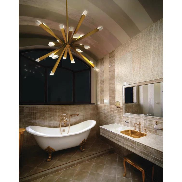 Blackjack Lighting Starburst 29" Single Tier Chandelier