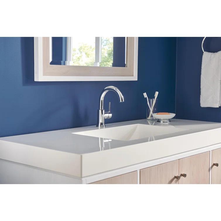 Trinsic Single Hole Bathroom Faucet with Drain Assembly, Single Handle Bathroom Sink Faucet