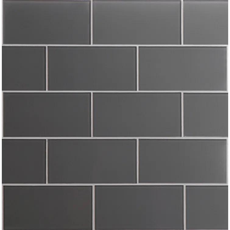 Premium 3" x 6" Straight Edge Glass Mosaic Subway Tile