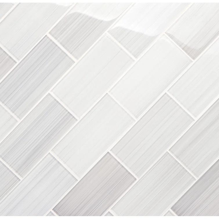 Premium Hand Painted 3" x 6" Straight Edge Glass Mosaic Subway Tile