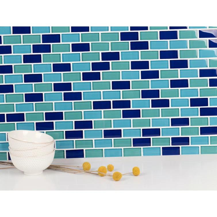 WS Tiles® Swimming Pool Series 1" x 2" Straight Edge Glass Mosaic Tile