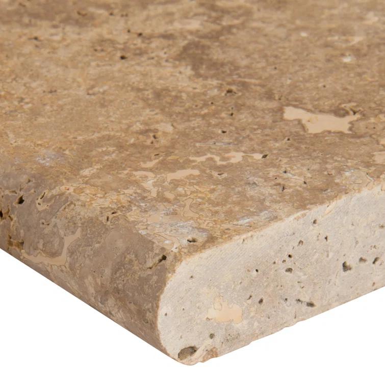 Tuscany Travertine 12" x 24" Honed Unfilled Brushed Coping