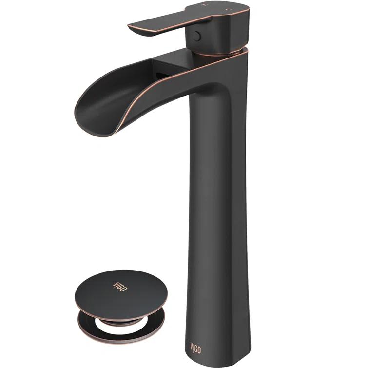 Niko 11" H Single Handle Vessel Sink Bathroom Faucetwith Pop-up Drain