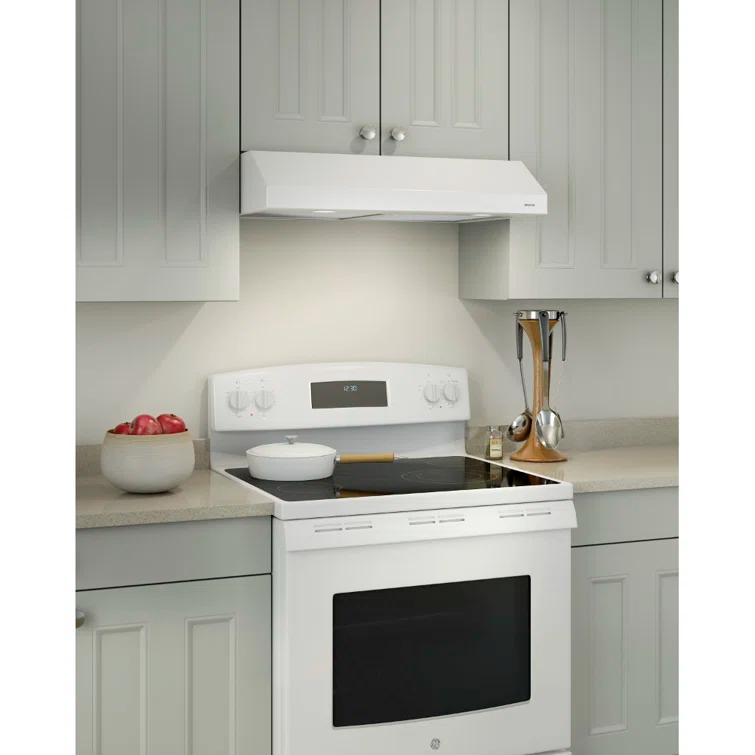 Broan Glacier 30-Inch 300 Max Blower CFM 5 Sones Range Hood