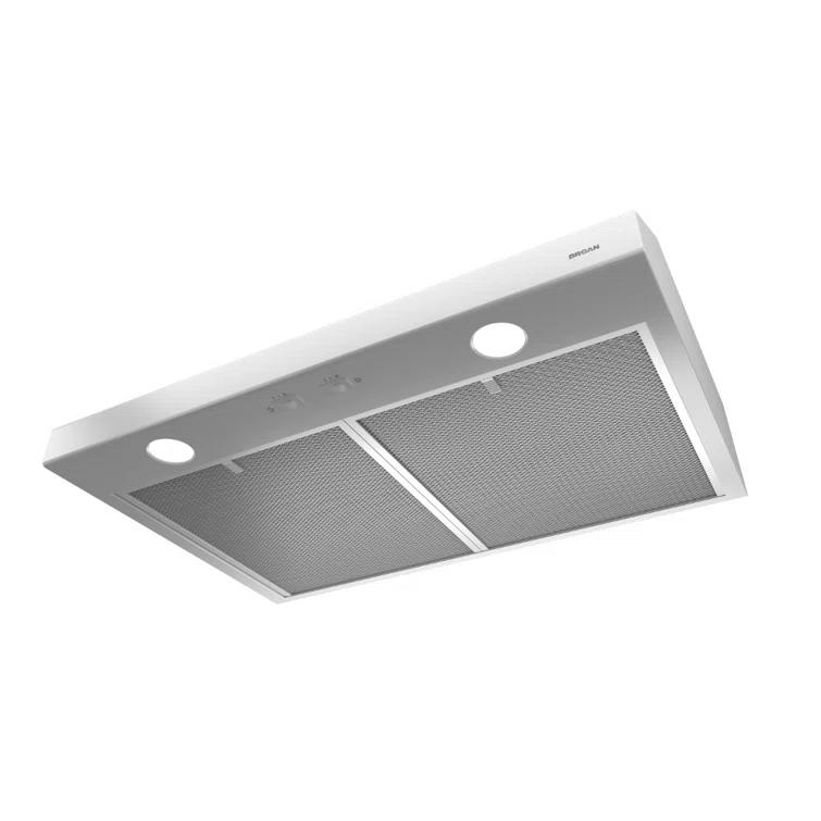Broan Glacier 30-Inch 300 Max Blower CFM 5 Sones Range Hood