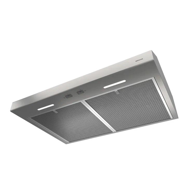 Broan NuTone 30" Stainless Steel 300 CFM Convertible Under Cabinet Range Hood with Mesh Filter