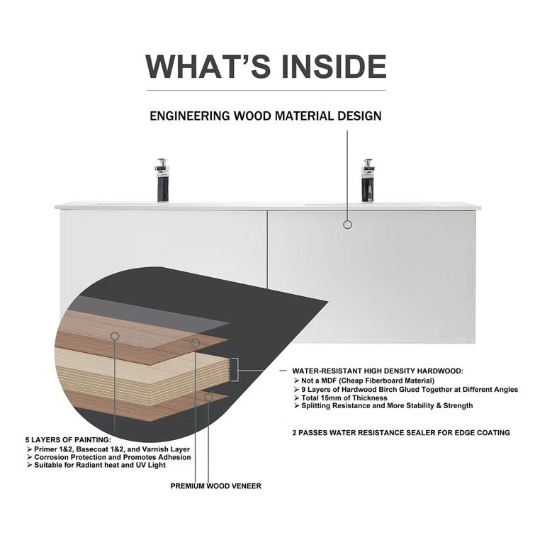 Shelley 72.05'' Double Bathroom Vanity