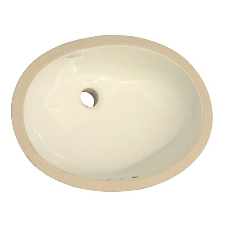 Barclay Rosa 500 16.38'' Vitreous China Oval Bathroom Sink with Overflow