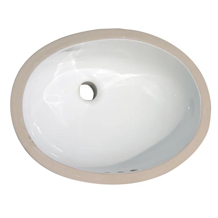 Barclay Rosa 500 16.38'' Vitreous China Oval Bathroom Sink with Overflow