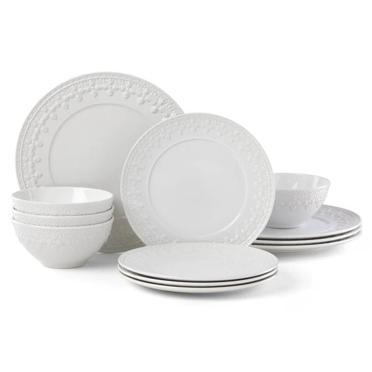 Lenox Chelse Muse Fleur 12 Piece Dinnerware Set, Service for 4