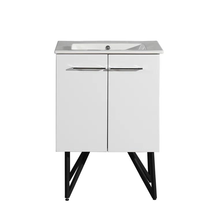 Annecy 24 In. Bathroom Vanity With Ceramic Sink Top
