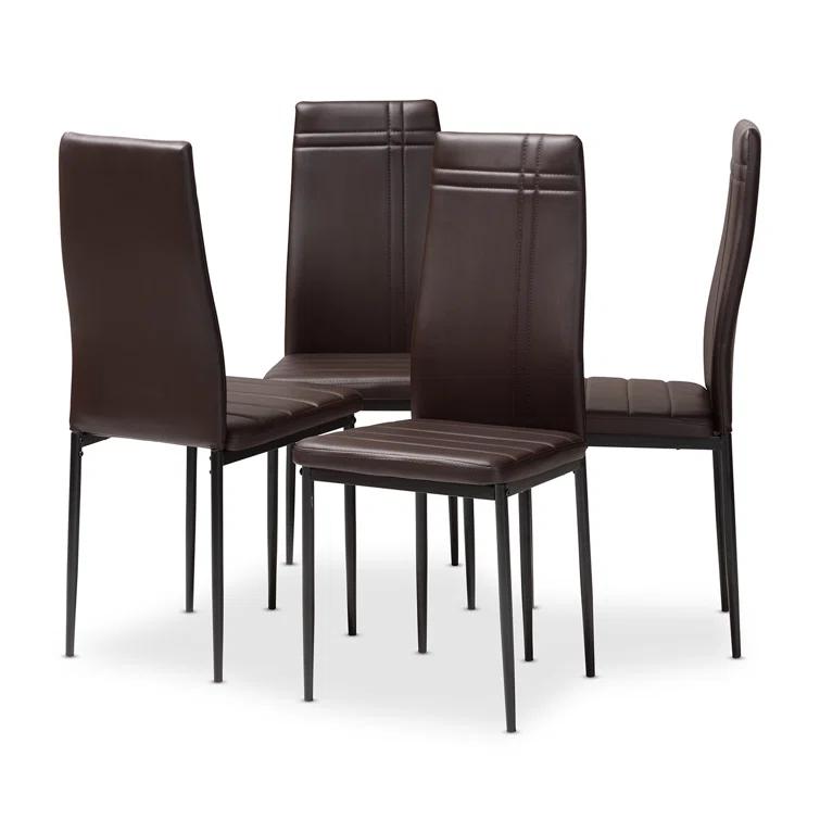 Barsby 22'' H Faux Leather Upholstered Parsons Chair