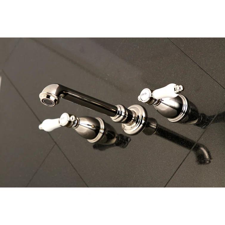 Kingston Brass KS7026BPL Kingston Brass Bel-Air Two-Handle 3-Hole Wall Mount Roman Tub Faucet