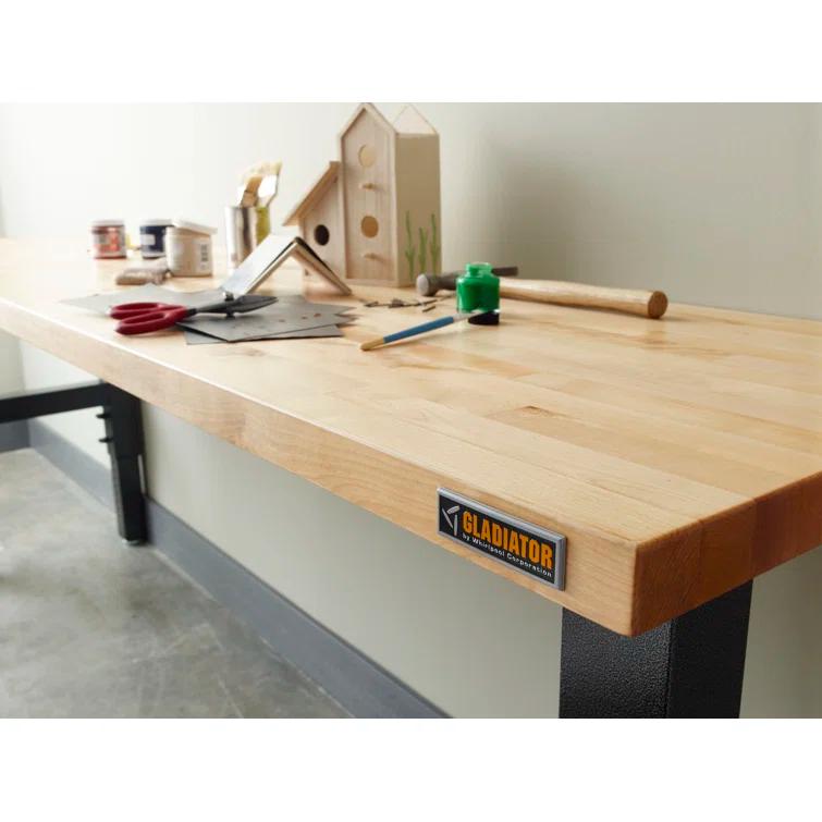Adjustable Height Hardwood Workbench