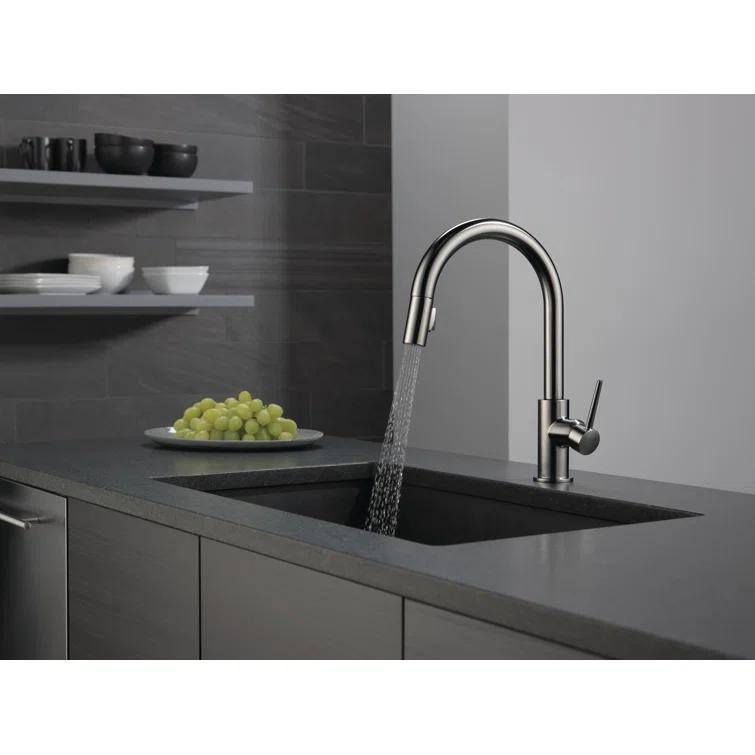 Trinsic Pull Down Sprayer Kitchen Sink Faucet, Single Handle Kitchen Faucet