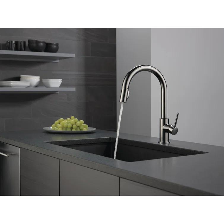 Trinsic Pull Down Sprayer Kitchen Sink Faucet, Single Handle Kitchen Faucet