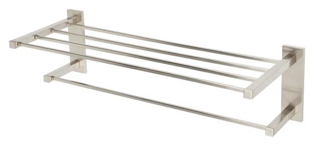 Alno Inc Contemporary II 2 Piece Metal Bracket Shelf with Towel Bar