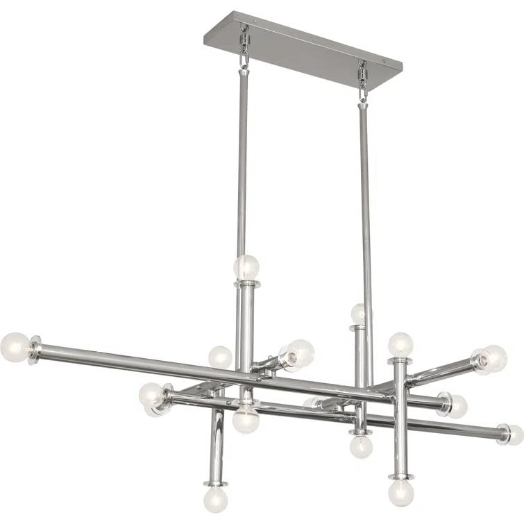 Milano 16 - Light Dimmable Sputnik Modern Linear Chandelier