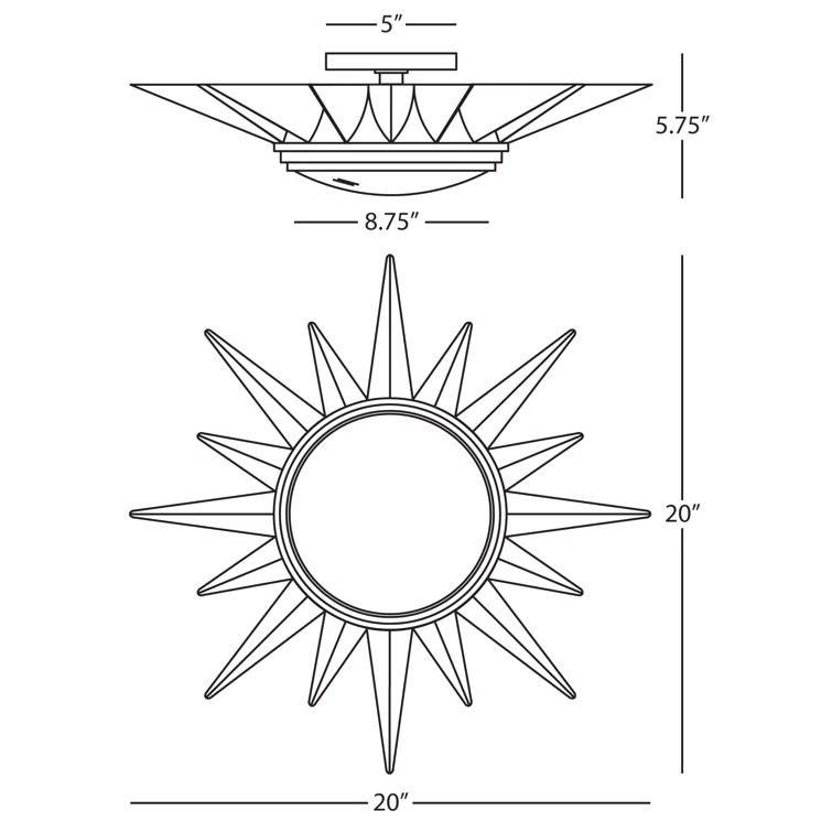 Cosmos Glass Flush Mount