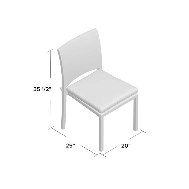 Sonlin Outdoor Stacking Dining Side Chair with Cushion