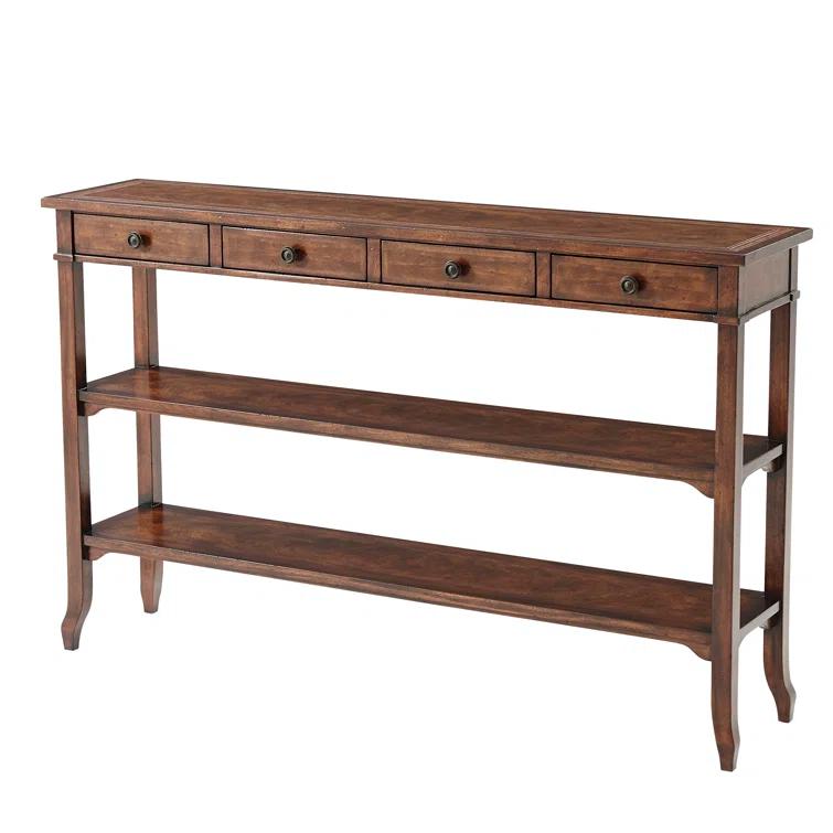 Brooksby French Provincial Cerejeira Mahogany Console Table with Storage