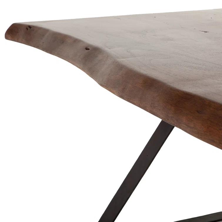 Nottingham Loft 94" Reclaimed Wood Dining Table in Black/Brown