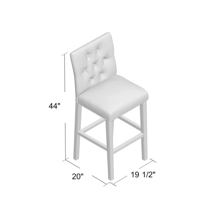 McLoud Upholstered Counter Stool with Solid Wood Frame