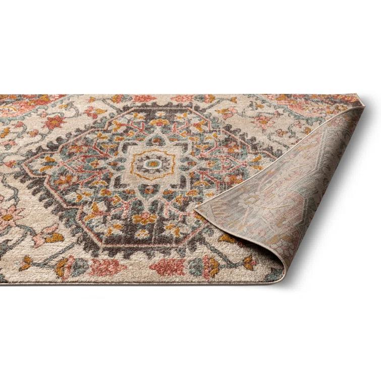 Espey Gwendolyn Blush Bohemian Oriental Medallion Rug