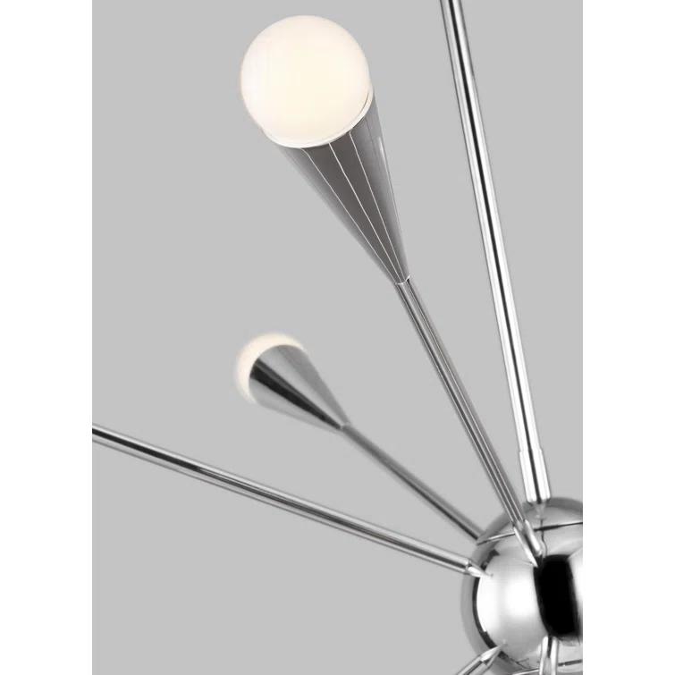 Ellen DeGeneres Polished Nickel Sputnik 10-Light Chandelier