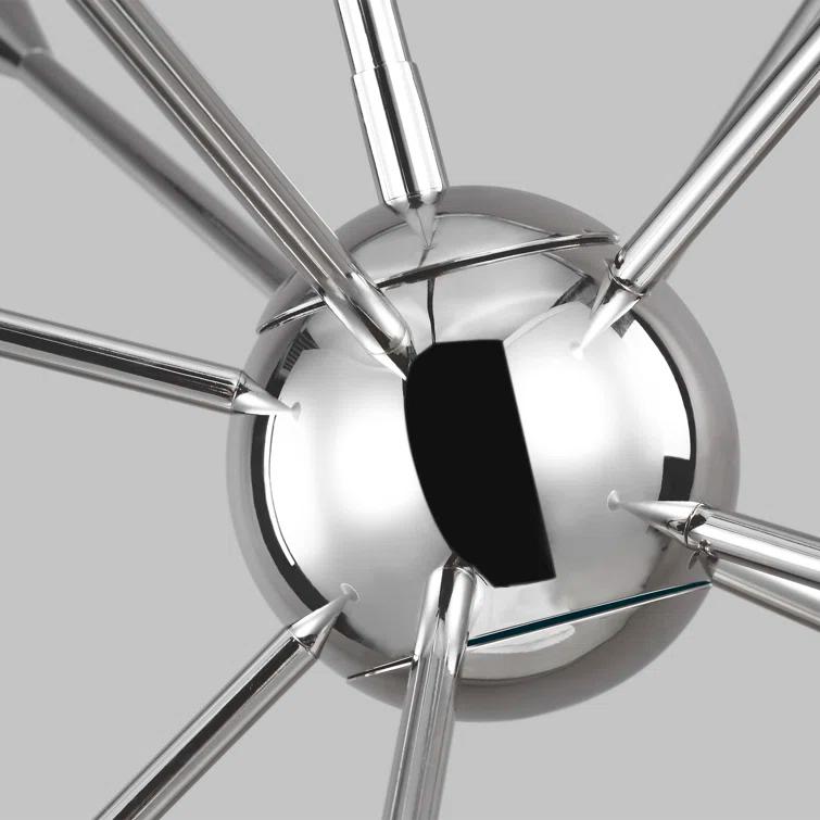 Ellen DeGeneres Polished Nickel Sputnik 10-Light Chandelier