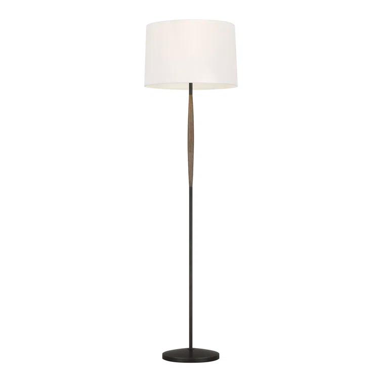 Ferrelli 61.625'' Weathered Oak Wood Traditional Floor Lamp