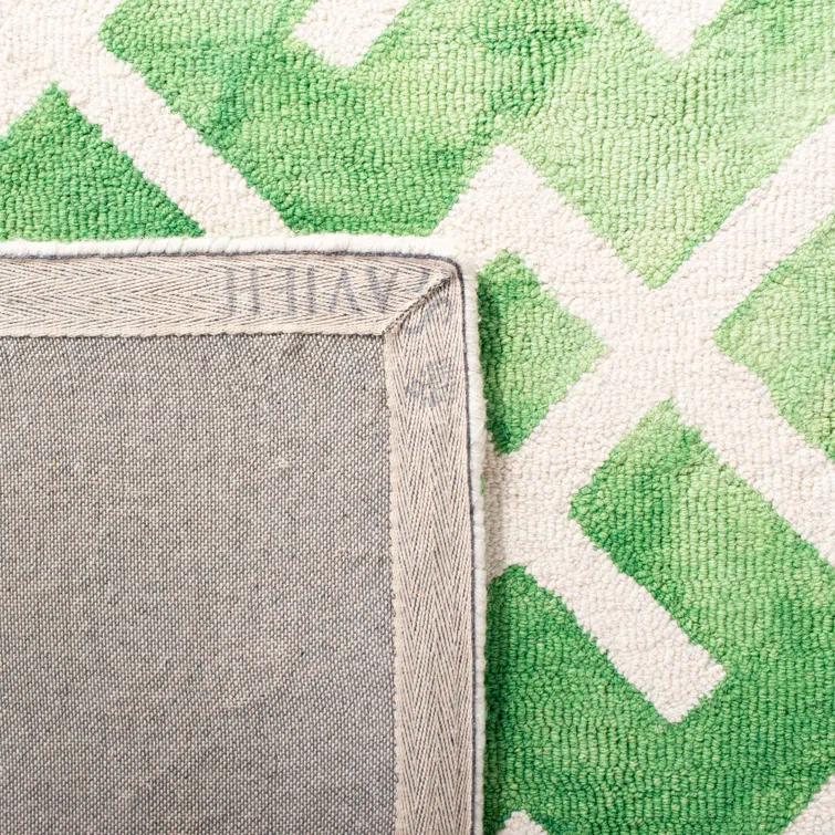 Bryauna Hand Tufted 80% Wool, 20% Cotton Geometric Rug