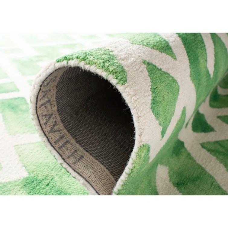Bryauna Hand Tufted 80% Wool, 20% Cotton Geometric Rug