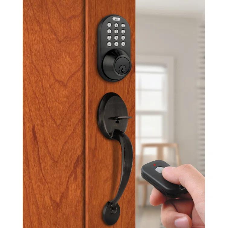 Milocks Handleset with Smart Deadbolt and Door Knob and Rosette