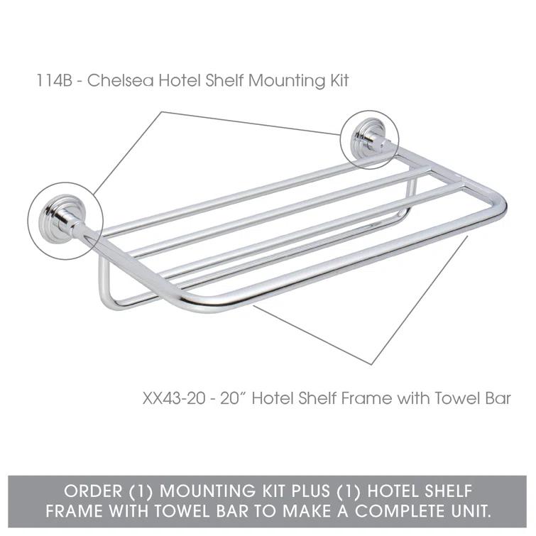 Universal 24" Hotel Shelf Frame with Towel Bar